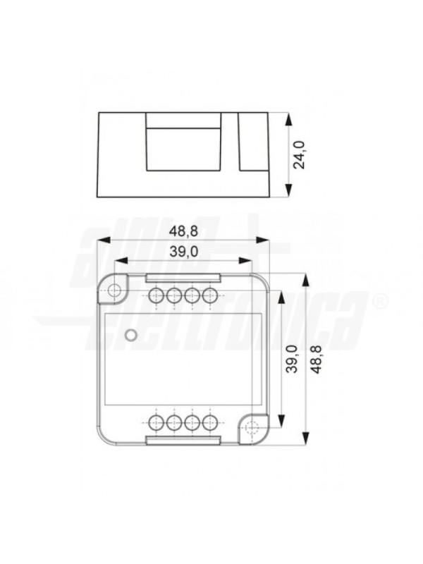 Dimmer per strisce Led 12/24V 10A comando con pulsante opto isolato