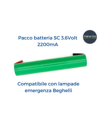 Batteria Lampada Emergenza - 7.2V 4Ah Ni-Cd