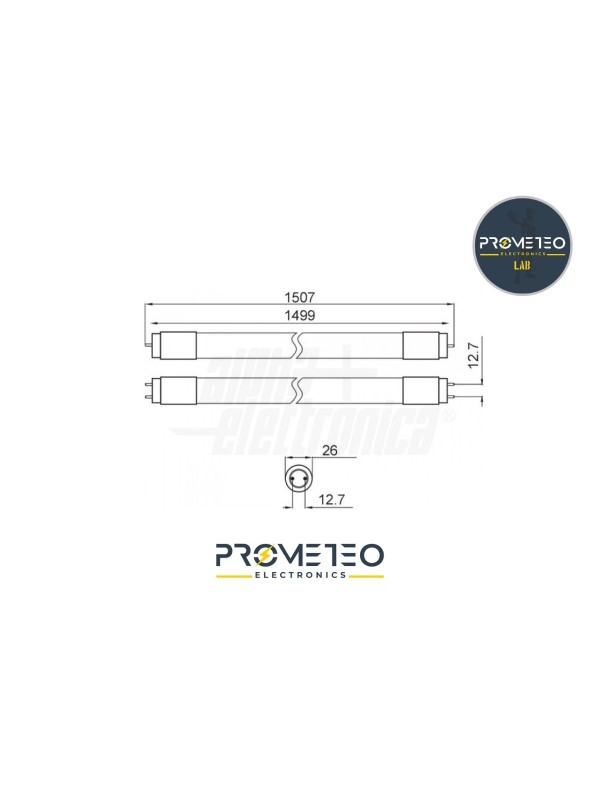 Tubo Led T8 150cm 24W Rosato Per Banco Carne 2520 Lumen