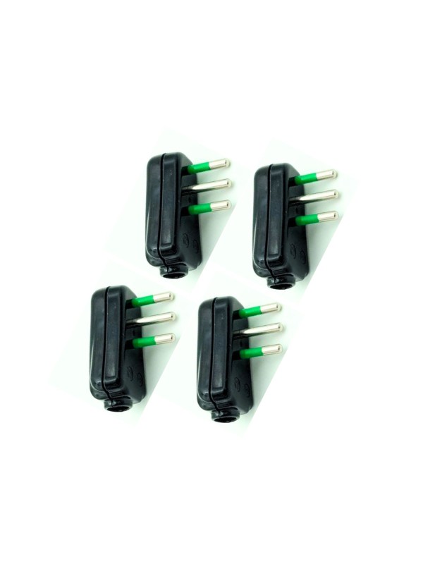 Prometeo Electronics® Set 4 Spine piatta a pipa salvaspazio S11 90° slim 2P+T 10A 250V 