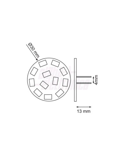 JO500/1 - Lampadina a Led G4 - 1,5W - 12Vac/dc - Bianco freddo