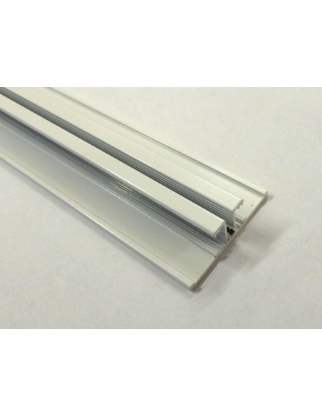 PROFILO ALLUMINIO BIANCO TL1205B PER STRISCE LED BARRA RIGIDA 2 MT  COPERTURA A S