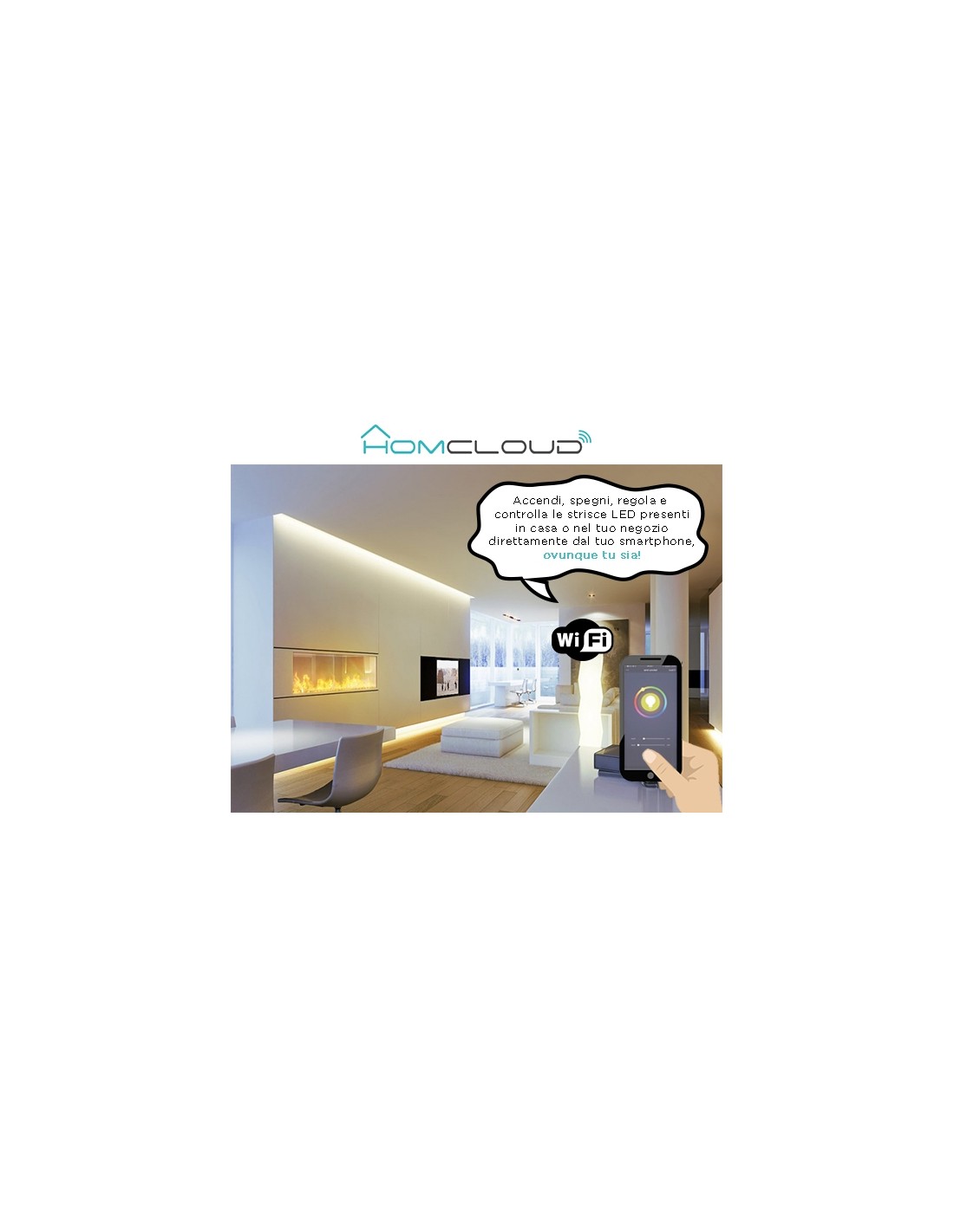 Controller Strisce LED Wi-Fi 12-24V RGB + white compatibile con Alexa e  Google Home