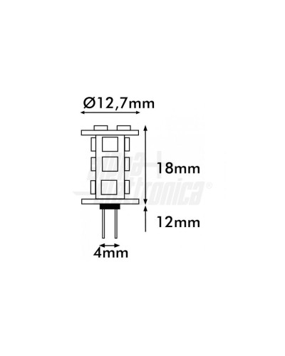 JO500/1 - Lampadina a Led G4 - 1,5W - 12Vac/dc - Bianco freddo