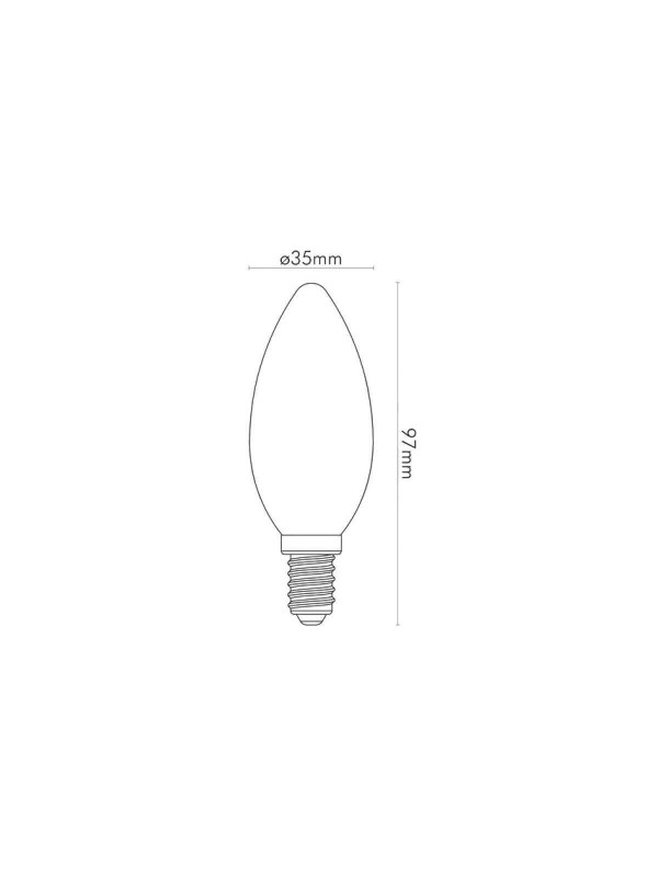 LED E14 3,5 W LUCE CALDA OLIVA